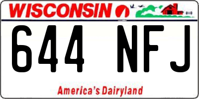 WI license plate 644NFJ