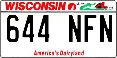 WI license plate 644NFN