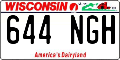 WI license plate 644NGH
