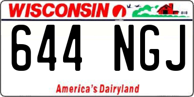 WI license plate 644NGJ