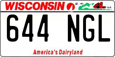 WI license plate 644NGL