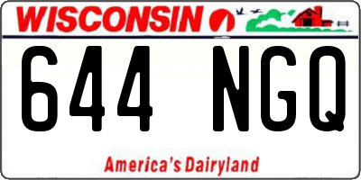 WI license plate 644NGQ