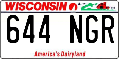 WI license plate 644NGR