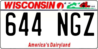 WI license plate 644NGZ
