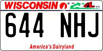 WI license plate 644NHJ