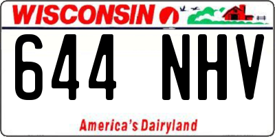 WI license plate 644NHV
