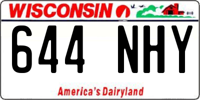 WI license plate 644NHY