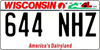 WI license plate 644NHZ