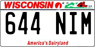 WI license plate 644NIM