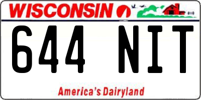 WI license plate 644NIT
