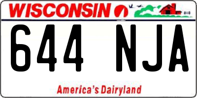 WI license plate 644NJA