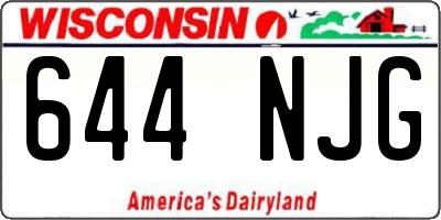WI license plate 644NJG
