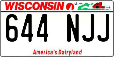 WI license plate 644NJJ
