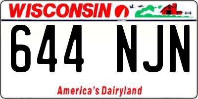 WI license plate 644NJN