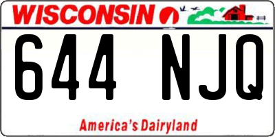 WI license plate 644NJQ