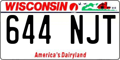 WI license plate 644NJT