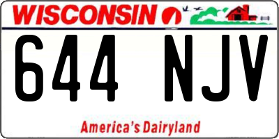 WI license plate 644NJV