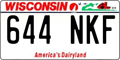 WI license plate 644NKF