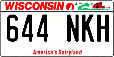WI license plate 644NKH