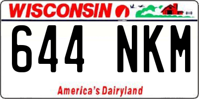 WI license plate 644NKM