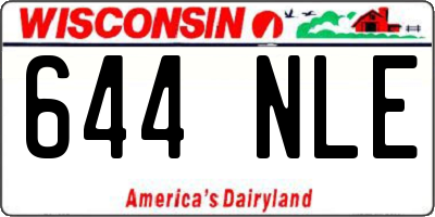 WI license plate 644NLE