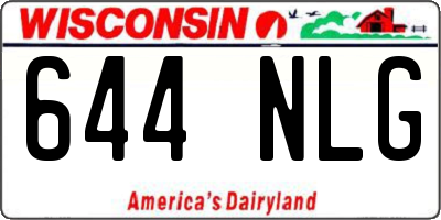 WI license plate 644NLG