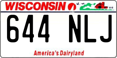 WI license plate 644NLJ