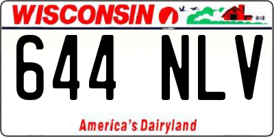 WI license plate 644NLV