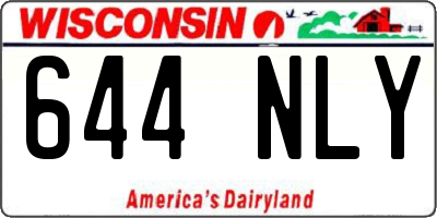 WI license plate 644NLY