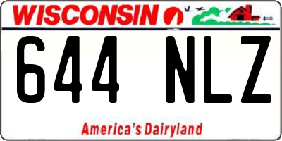 WI license plate 644NLZ