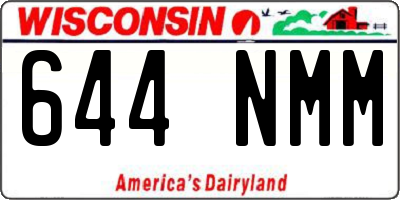 WI license plate 644NMM