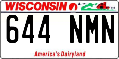 WI license plate 644NMN