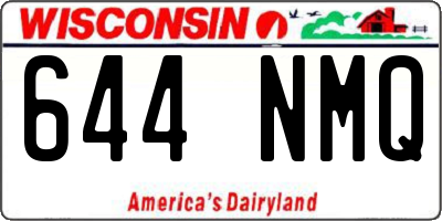 WI license plate 644NMQ