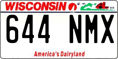 WI license plate 644NMX