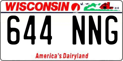 WI license plate 644NNG