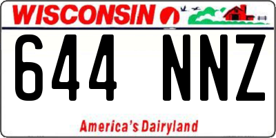 WI license plate 644NNZ