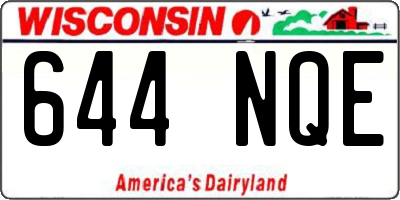 WI license plate 644NQE