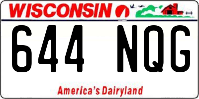 WI license plate 644NQG