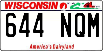 WI license plate 644NQM