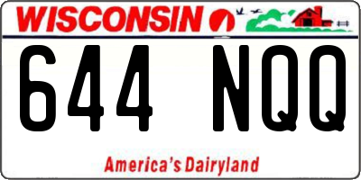 WI license plate 644NQQ