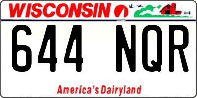 WI license plate 644NQR