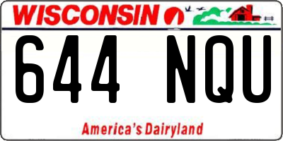 WI license plate 644NQU