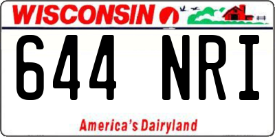 WI license plate 644NRI
