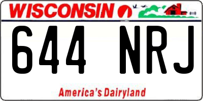 WI license plate 644NRJ