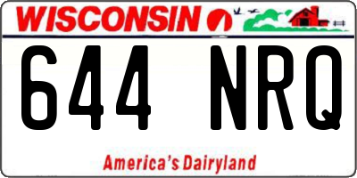 WI license plate 644NRQ
