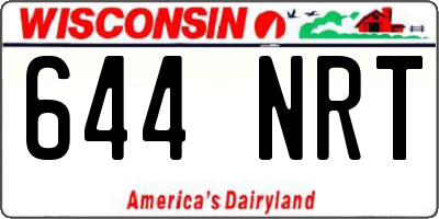 WI license plate 644NRT