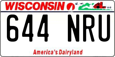 WI license plate 644NRU