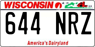 WI license plate 644NRZ