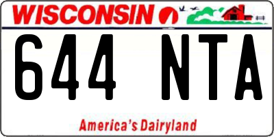 WI license plate 644NTA