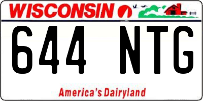 WI license plate 644NTG